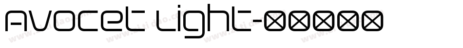 Avocet Light字体转换